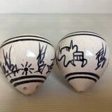 Hand-decorated ceramic salt and pepper shakers