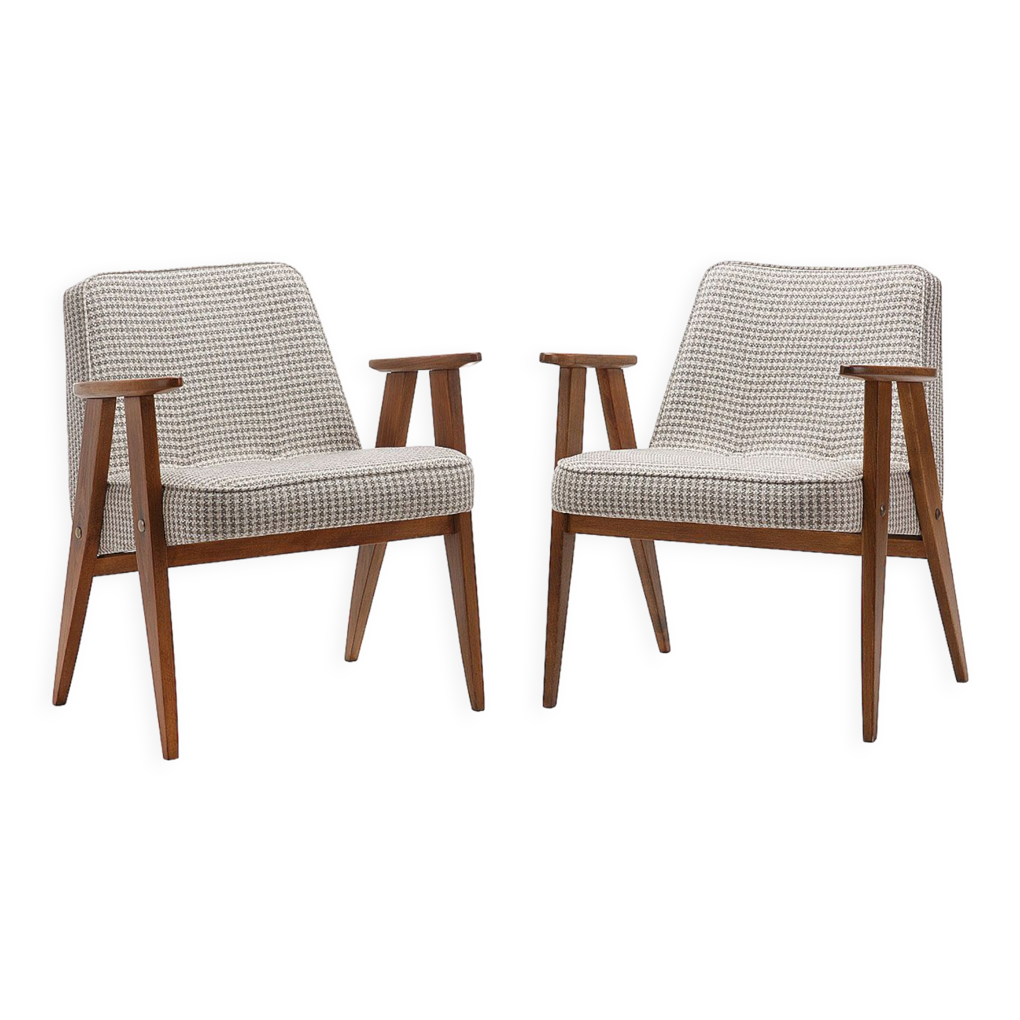 Pair of 366 armchairs