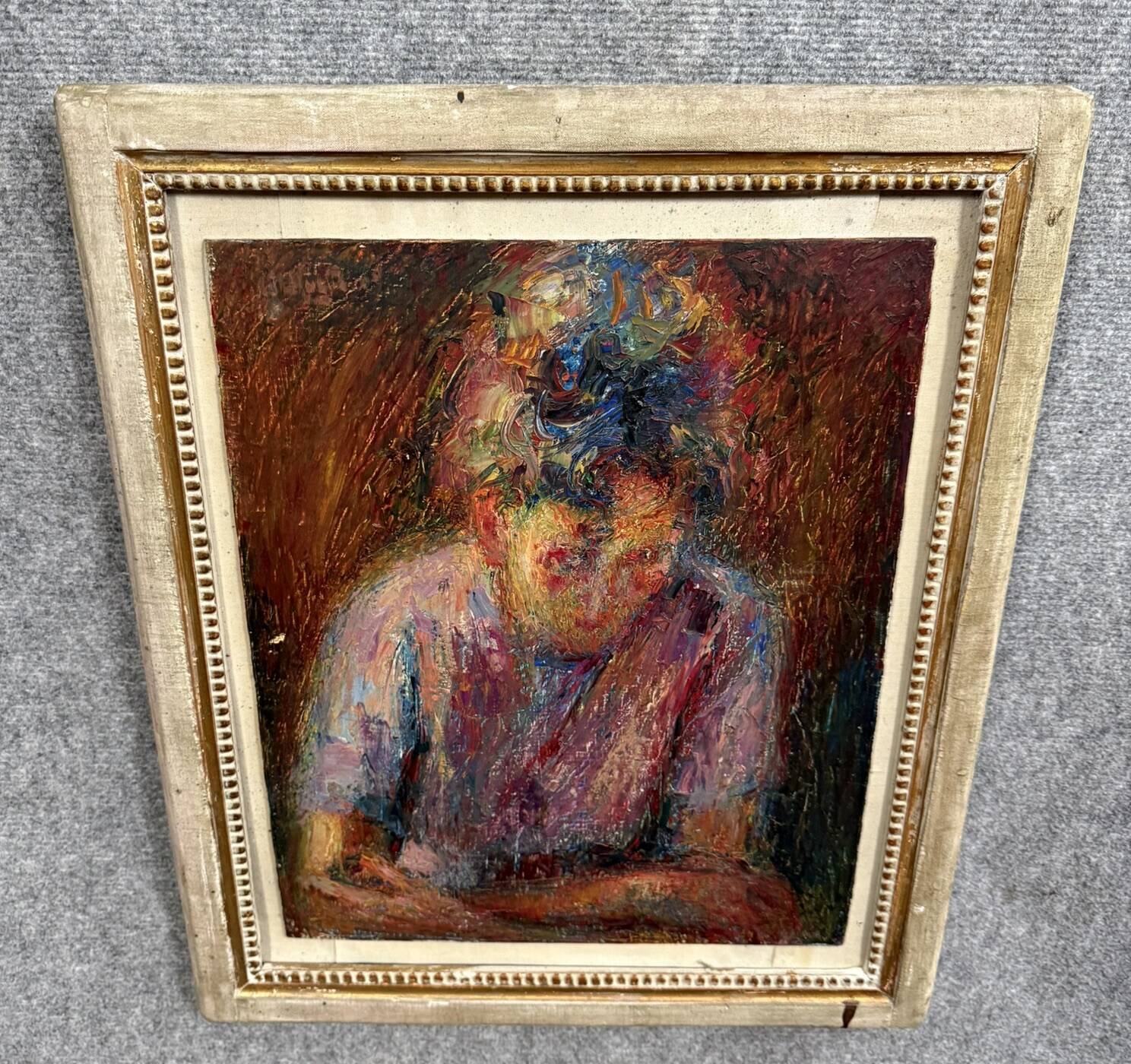 Oil painting on panel, Art Deco period