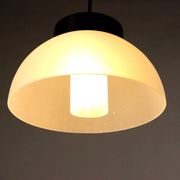 Vintage aluminium and glass pendant light, Italy, 1970s.