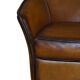 Modern Art leather sofa, restored, two-seater