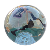 Inclusion glass paste paperweight Maure-Vieil -Bob Le Bleis - 1970's