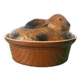 Ceramic rabbit, slip terrine