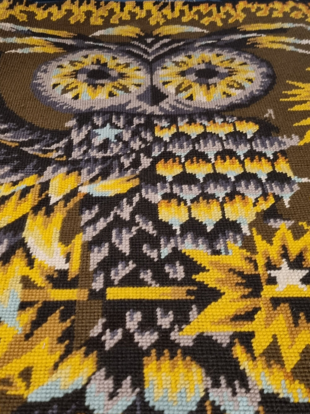 Tapestry "La nuit", by Alain Cornic, vintage, 60s