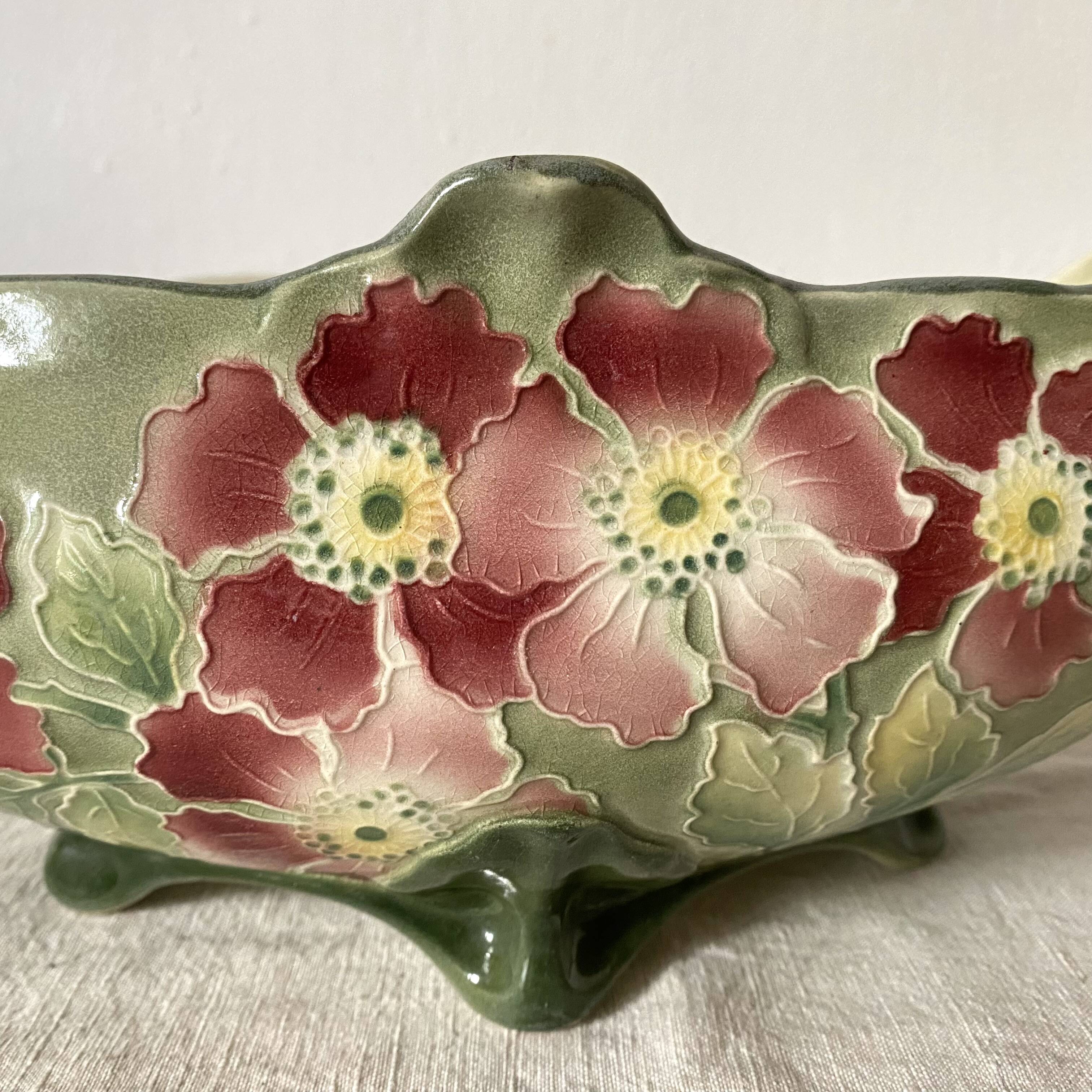 Keller and Guerin Art Nouveau earthenware planter