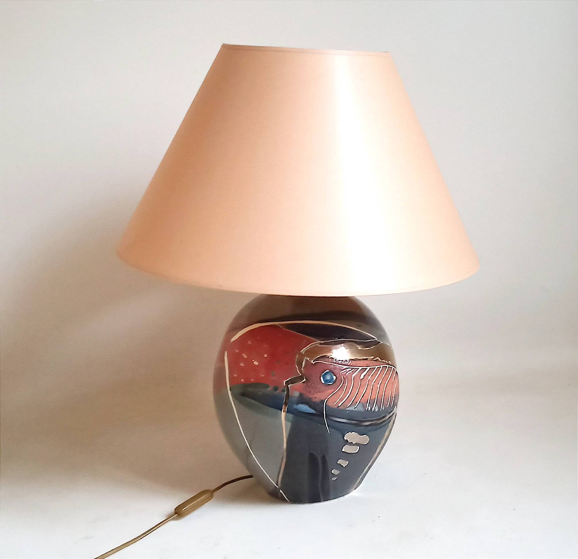 Vintage ceramic table lamp Height 61 cm