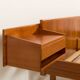 Danish mid century teak queen size bed with nightstands, 1960s