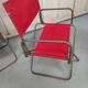 Lot 4 Renolux camping armchairs folding iron and red fabric