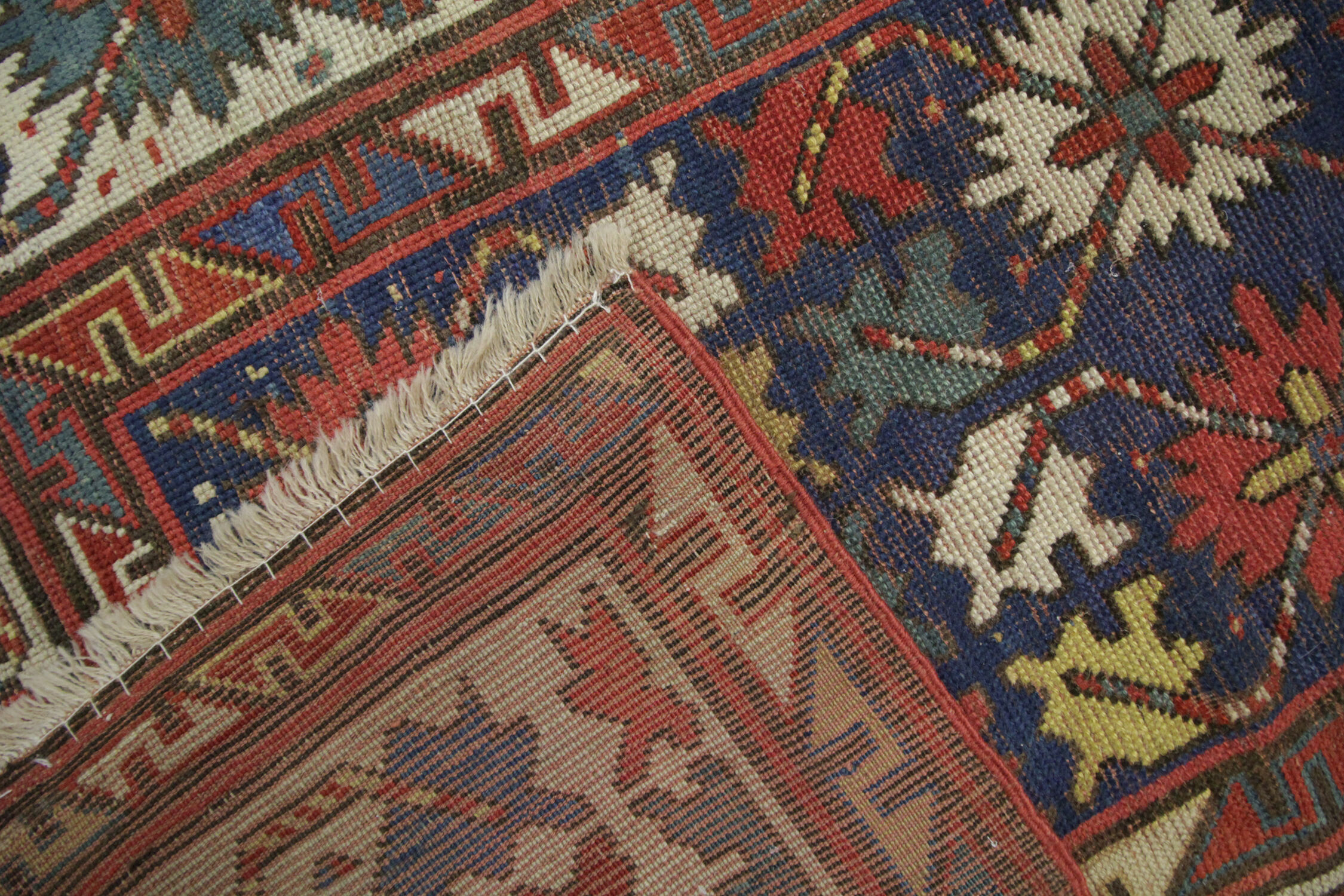Handwoven Antique Caucasian Karabakh Wool Rug - 115x280cm