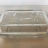 Butter dish with cow pattern lid