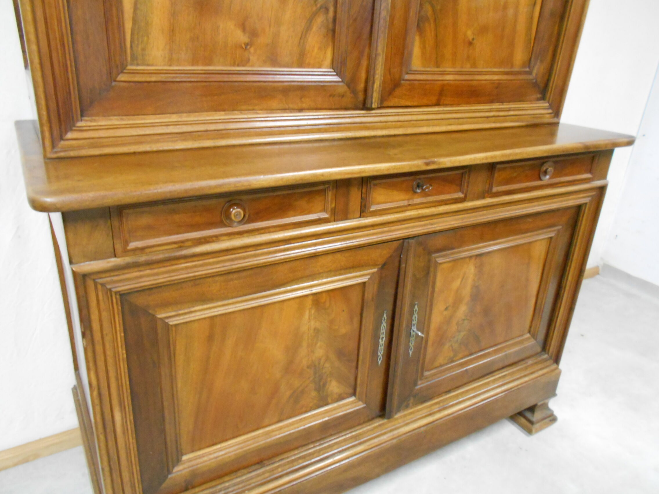 Buffet two bodies Louis Philippe walnut