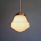 Art Deco pendant light in white opaline glass, 1920s-30s