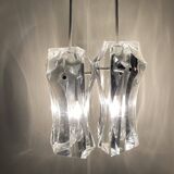 Paire de suspension en verre