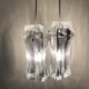 Paire de suspension en verre