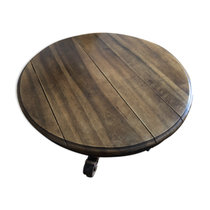 Table ronde à pied central