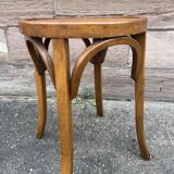 Baumann curved wood stool 60s