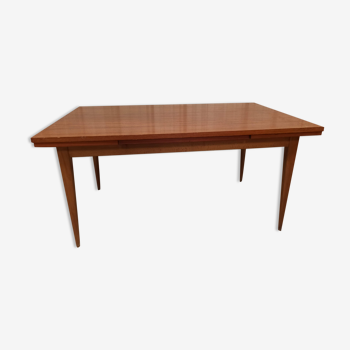 Table style scandinave année 50 avec 2 allonges