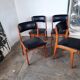 Set de 4 chaises scandinave,  Skaï  année  70