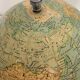 Vintage 1900 terrestrial globe by Bertaux and Thomas in plaster
