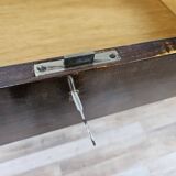 1930s oak open desk with drawers