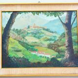Painting - Italian village landscape