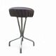 3 x stool / black top / chrome frame / 1970s  / Height 53 Depth 40 cm