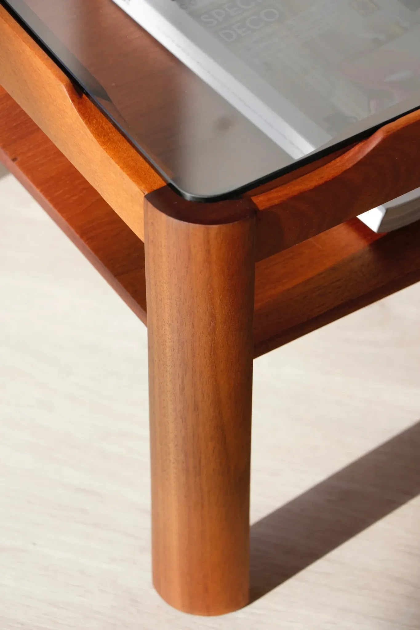 Vintage rectangular coffee table – Solid teak – Myer