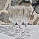 Set of 8 champagne flutes in cut crystal