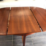 Table ronde extensible scandinave années 1970