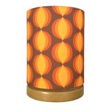 Lampe à poser Lamp'angel Cat eye H28 D20 - tissu vintage