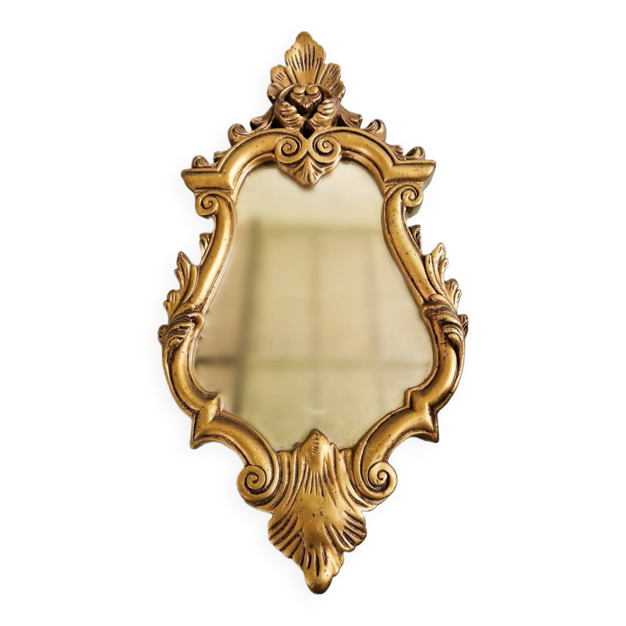 Vintage baroque style gold resin mirror