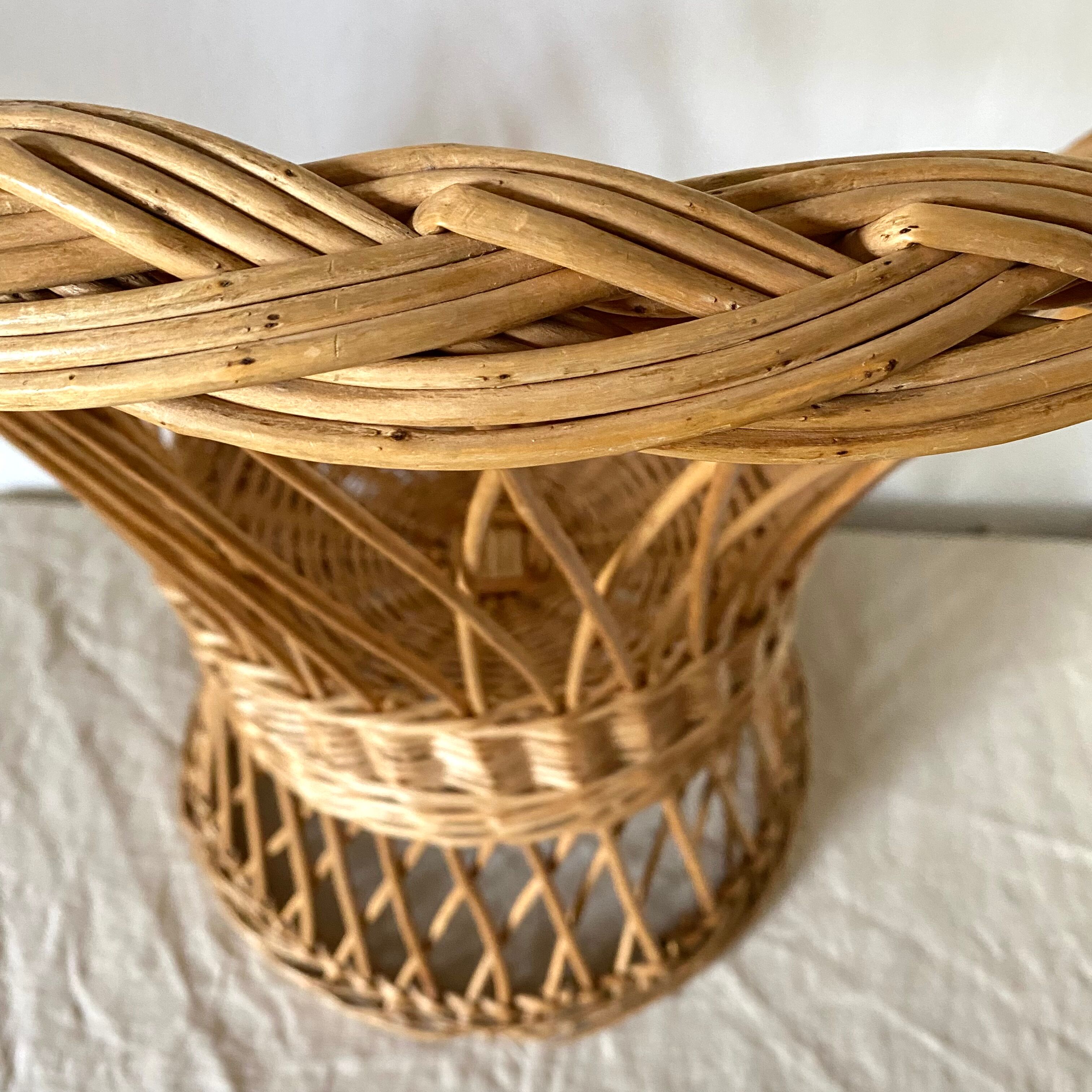 Vintage rattan armchair for children