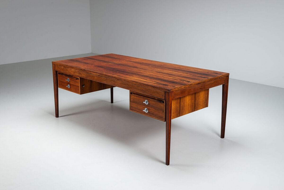 Finn Juhl FD-951 “Diplomat” desk in rosewood France & Son Denmark 1960