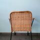 Rattan armchair, metal structure, Germany, 70s
