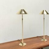 Hollywood Regency mid-century brass table lamps, 1960s, set of 2