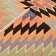 Tapis de sol tribal kilim vintage vert clair, 176x301 cm