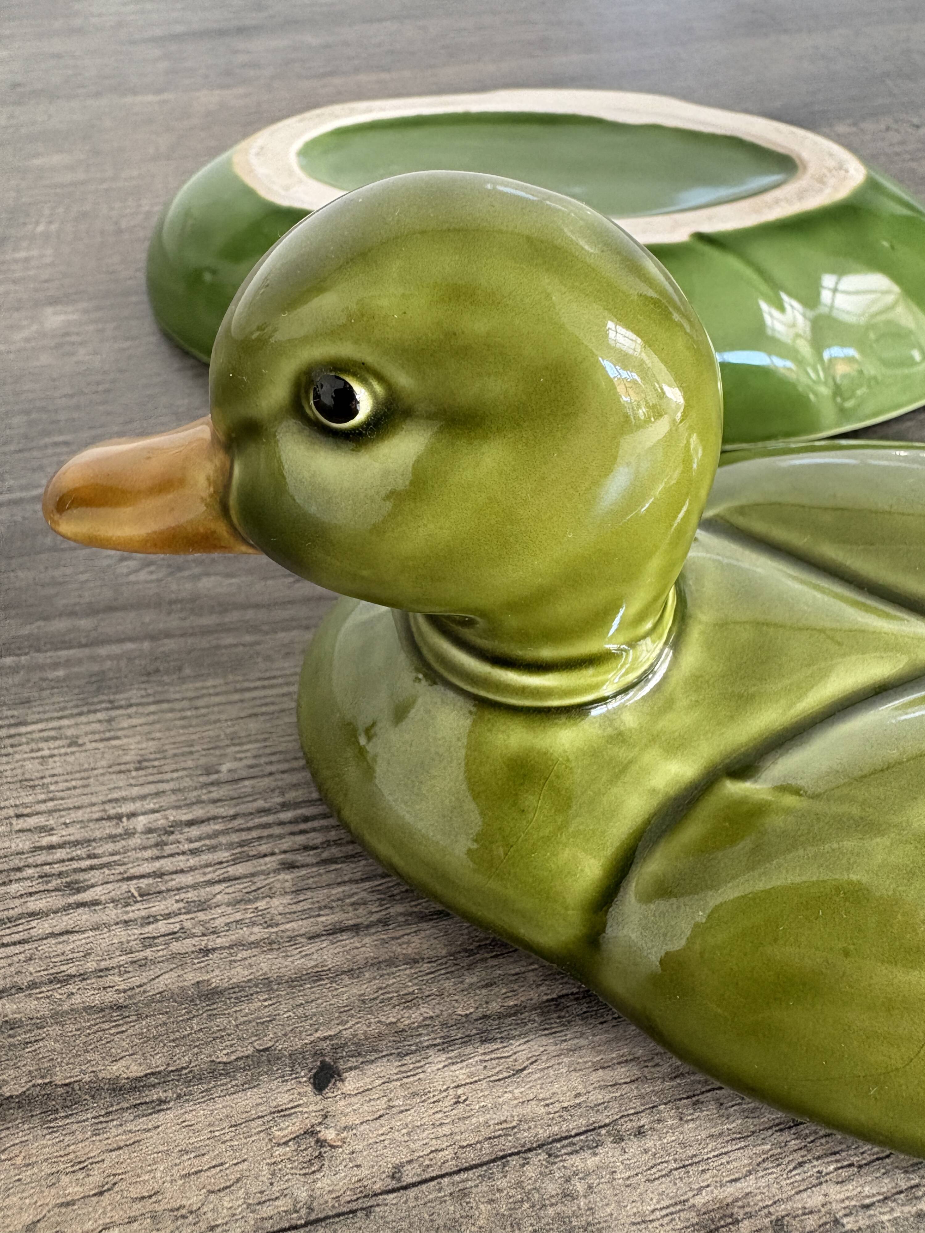 Vintage porcelain duck terrine