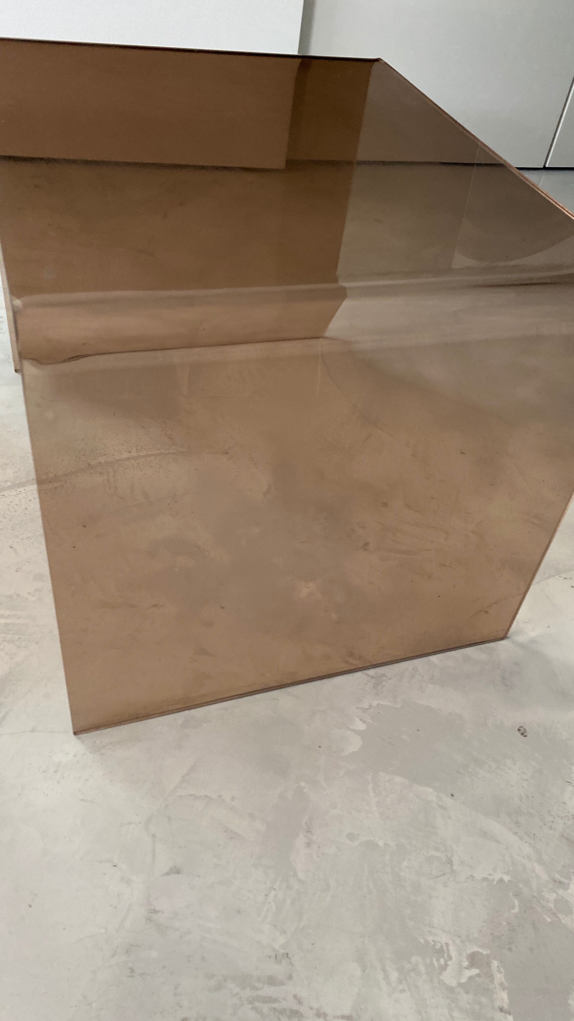 Plexiglass coffees tables in the year 70