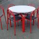 Vintage table and 6 chairs set
