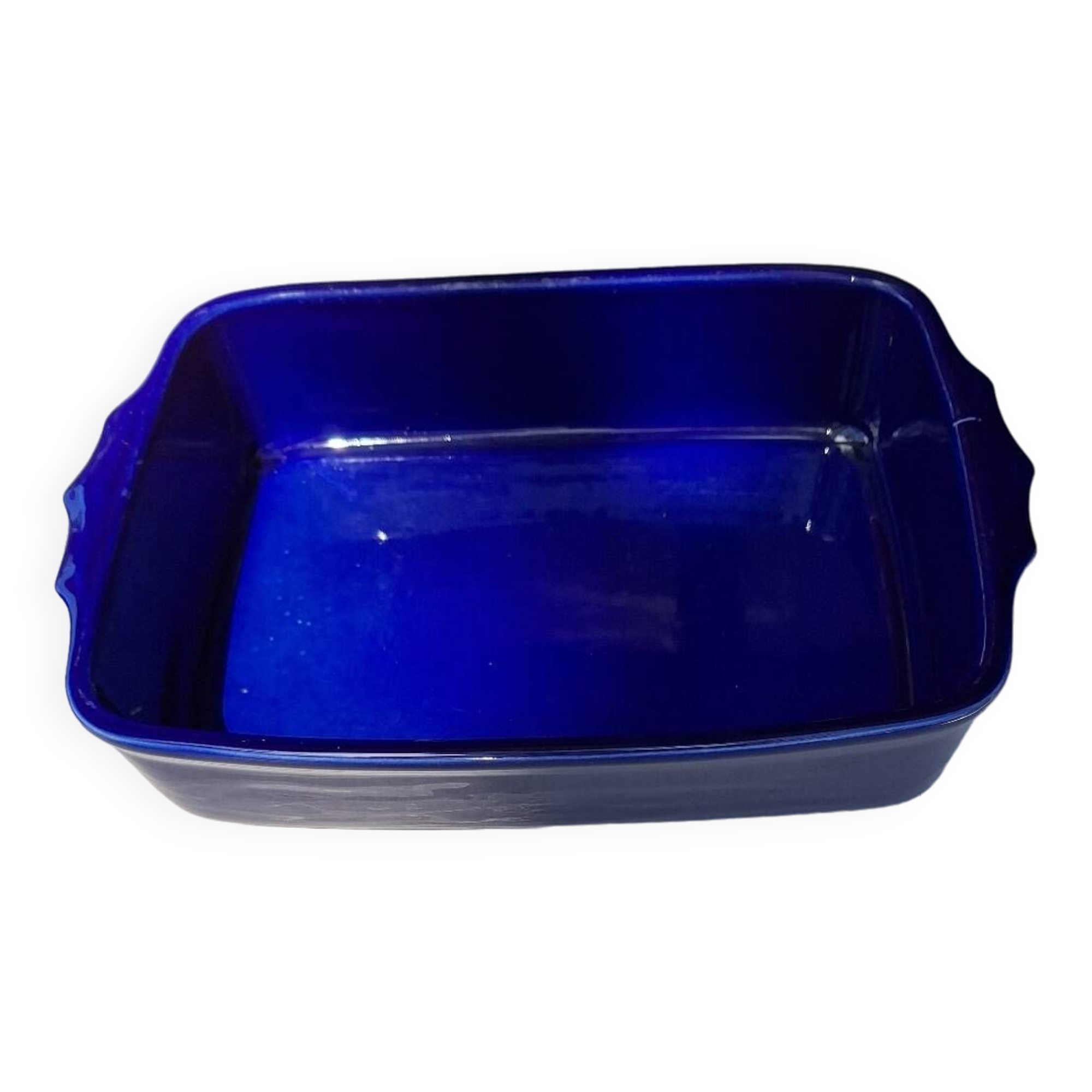 Indigo blue ceramic dish