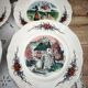 Set of 6 dessert plates Sarreguemines model Obernai