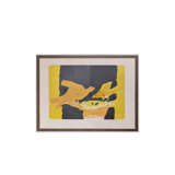 Lithographie Paul Guiramand (1926 - 2007) Oiseaux autours du nid.