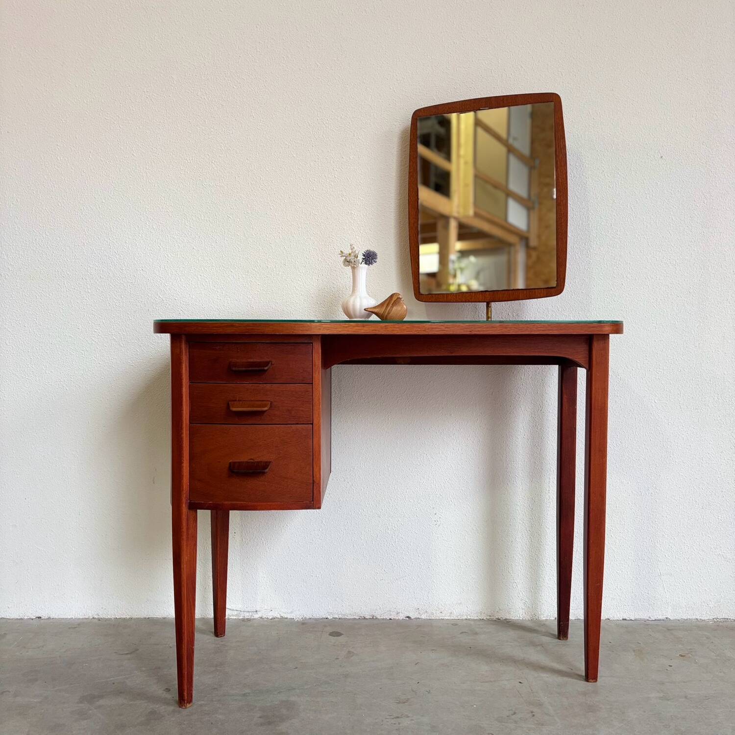 Vintage Danish vanity teak