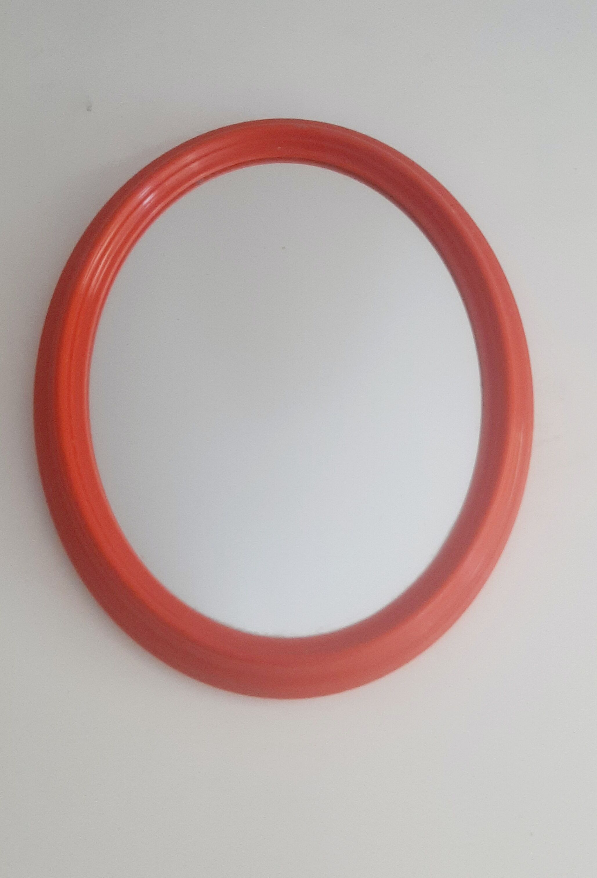 Mirror orange oval vintage 60s 70s