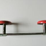 Old coat hanger two hooks