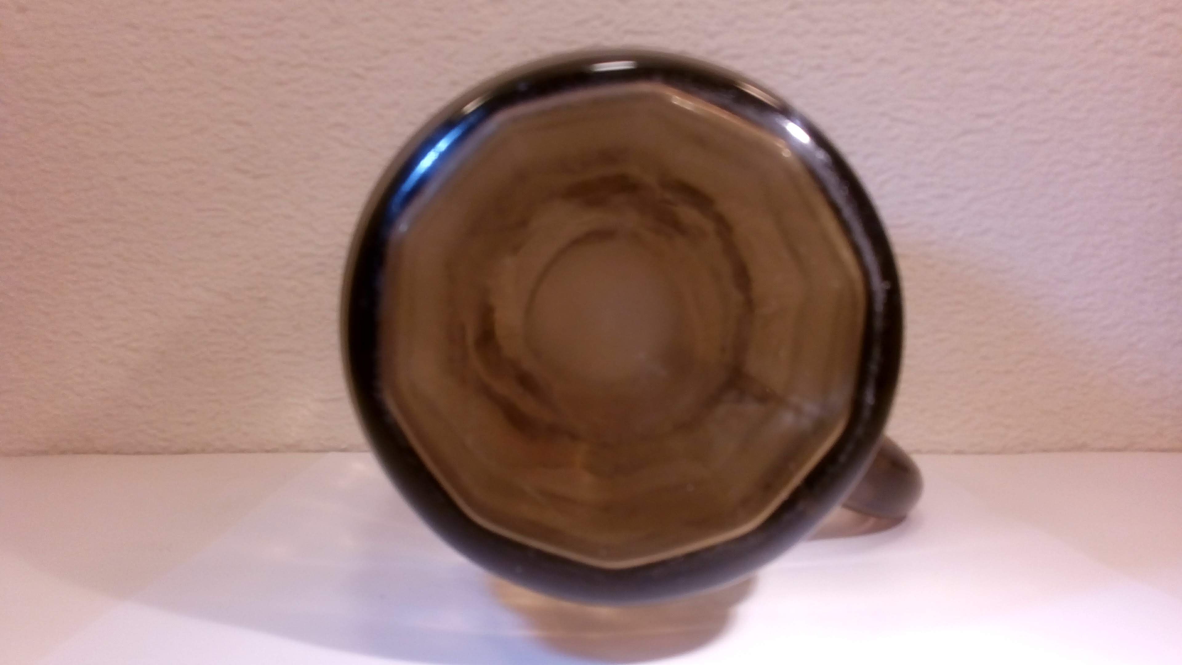 Blown glass pitcher, smoked "Art-déco"