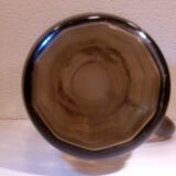 Blown glass pitcher, smoked "Art-déco"