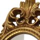 Small French Crested Mirror, Gold Leaf Gilt, Baroque Style, 35 cm