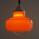 Vintage Italian 1970s Orange Glass Ceiling Light, ROLLY Rise & Fall System
