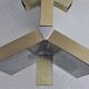Ceiling lamp in chromed aluminum and brass, 1970